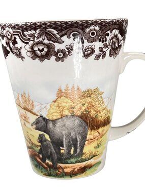 Spode Woodland Bear Cub Mug 4.5 inch Tall Wild Forest Animal S3422-A15